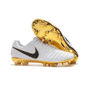 Nike Tiempo Legend Elite FG Bílý Zlato